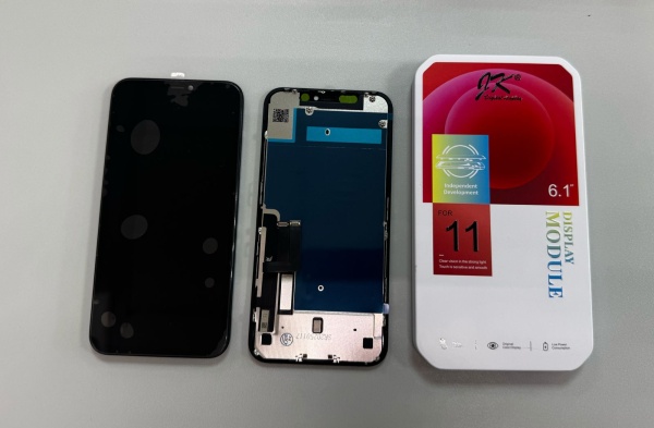 Дисплей в сборе с тачскрином для iPhone 11 (Черный) - Премиум