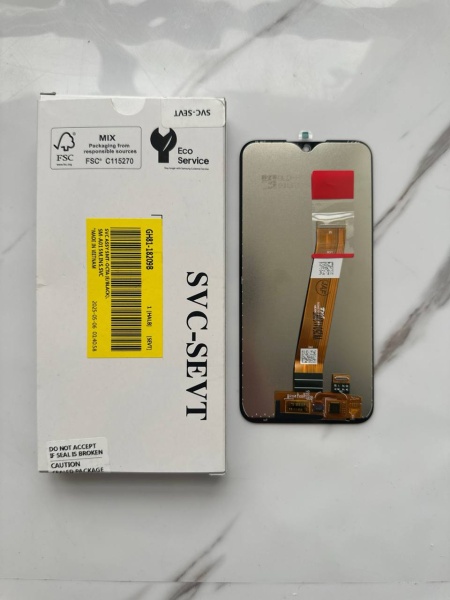 Дисплей в сборе с тачскрином для Samsung A015F/M015F (A01/M01) (Широкий коннектор) (Черный) OR (SP)