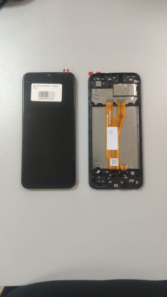 Дисплей в сборе с тачскрином для Samsung A032F (A03 Core) (Черный) в рамке OR
