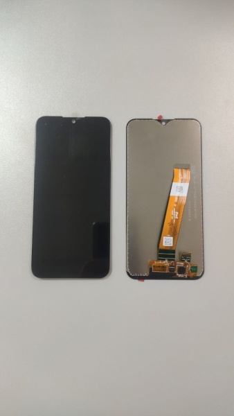 Дисплей в сборе с тачскрином для Samsung A015F/M015F (A01/M01) (Узкий коннектор) (Черный) OR