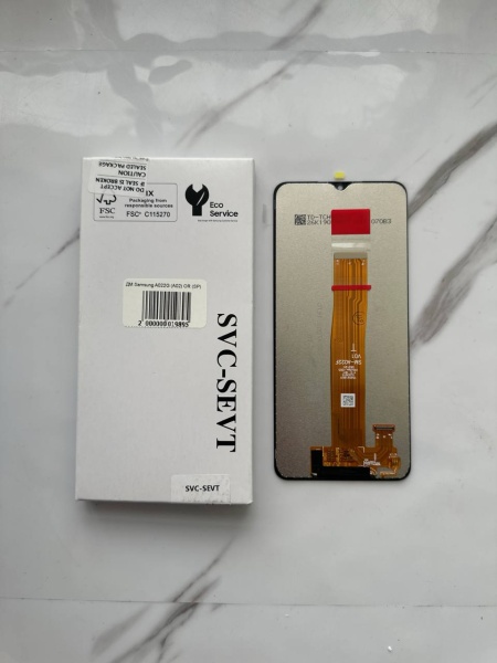 Дисплей в сборе с тачскрином для Samsung A022G (A02) (Черный) OR (SP)